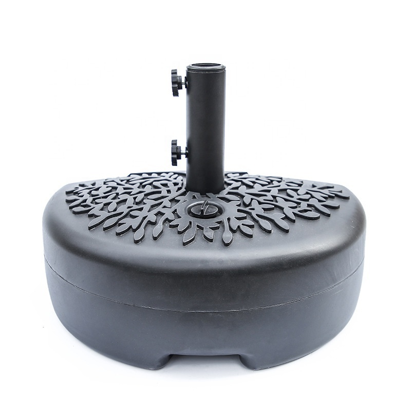 Home Outdoor Courtyard Half Moon Shaped Umbrella Base Holder Patio Umbrella Stand