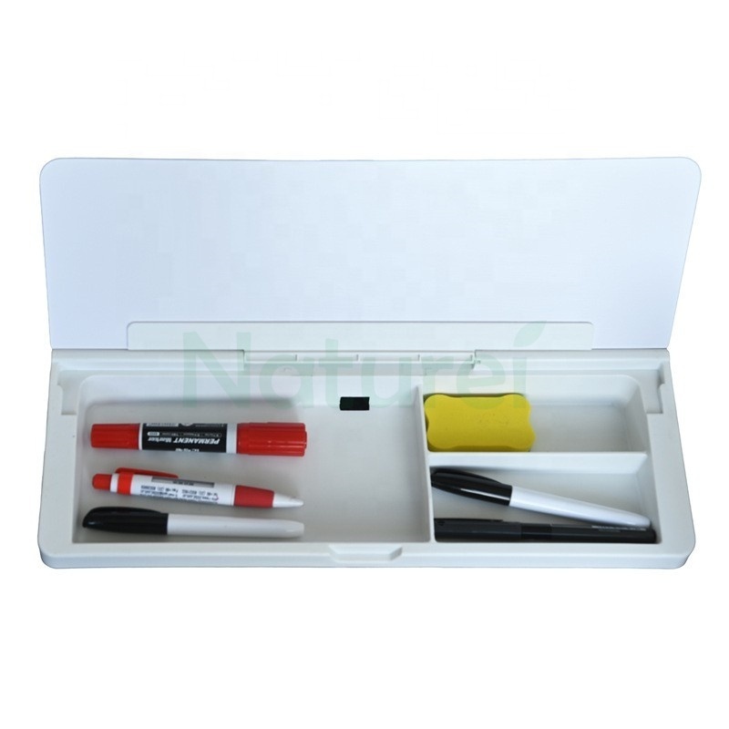 Naturei Dry Erase Computer Desk Pad Desktop Glass Whiteboard with Drawer Desk Organizers