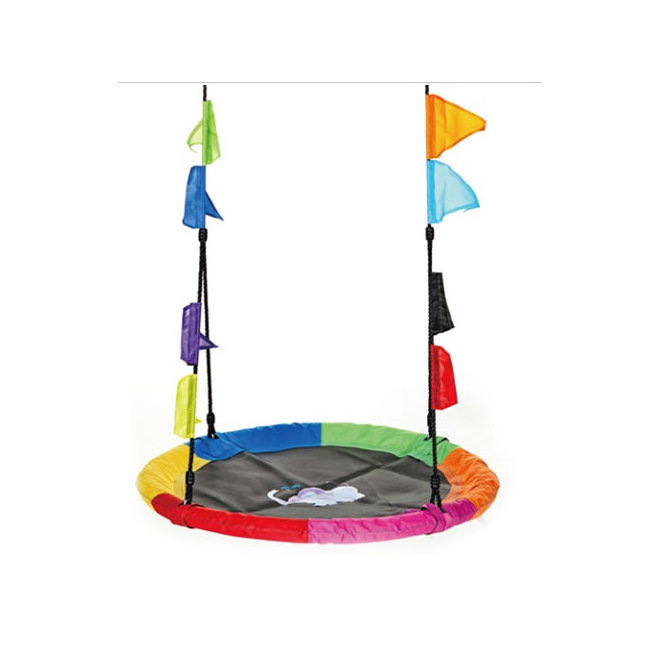 Sundow Customized Adult Kids Saucer Tree Swing wholesale Garden Playground Swing Chair With Flag Decoration