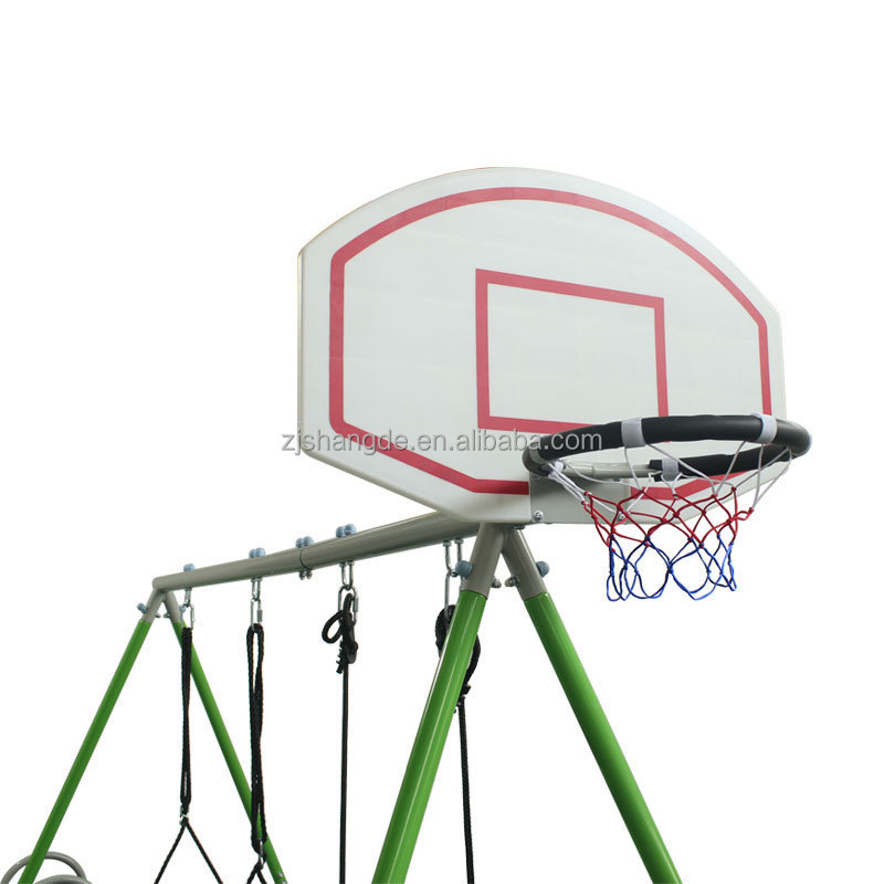 Sundow New Custom Outdoor Slide Swing For Kids Playground Kids Swing And Slide With Basketball Bound