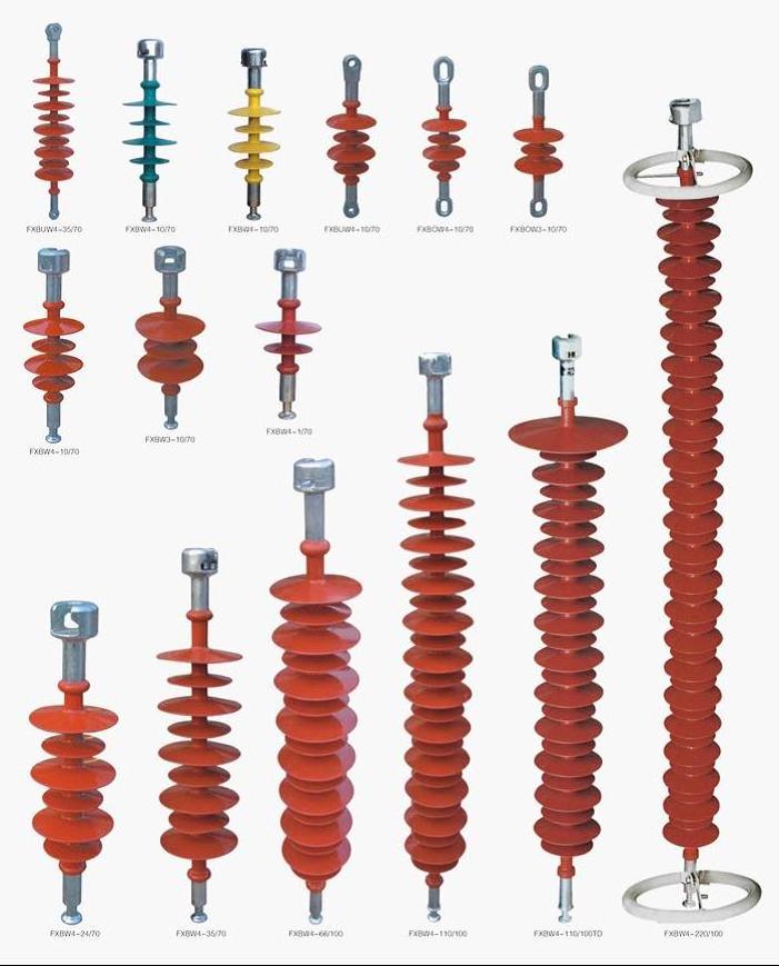 Three layers silicone rubber insulated umbrella skirt Busbar Standoff Insulator Support