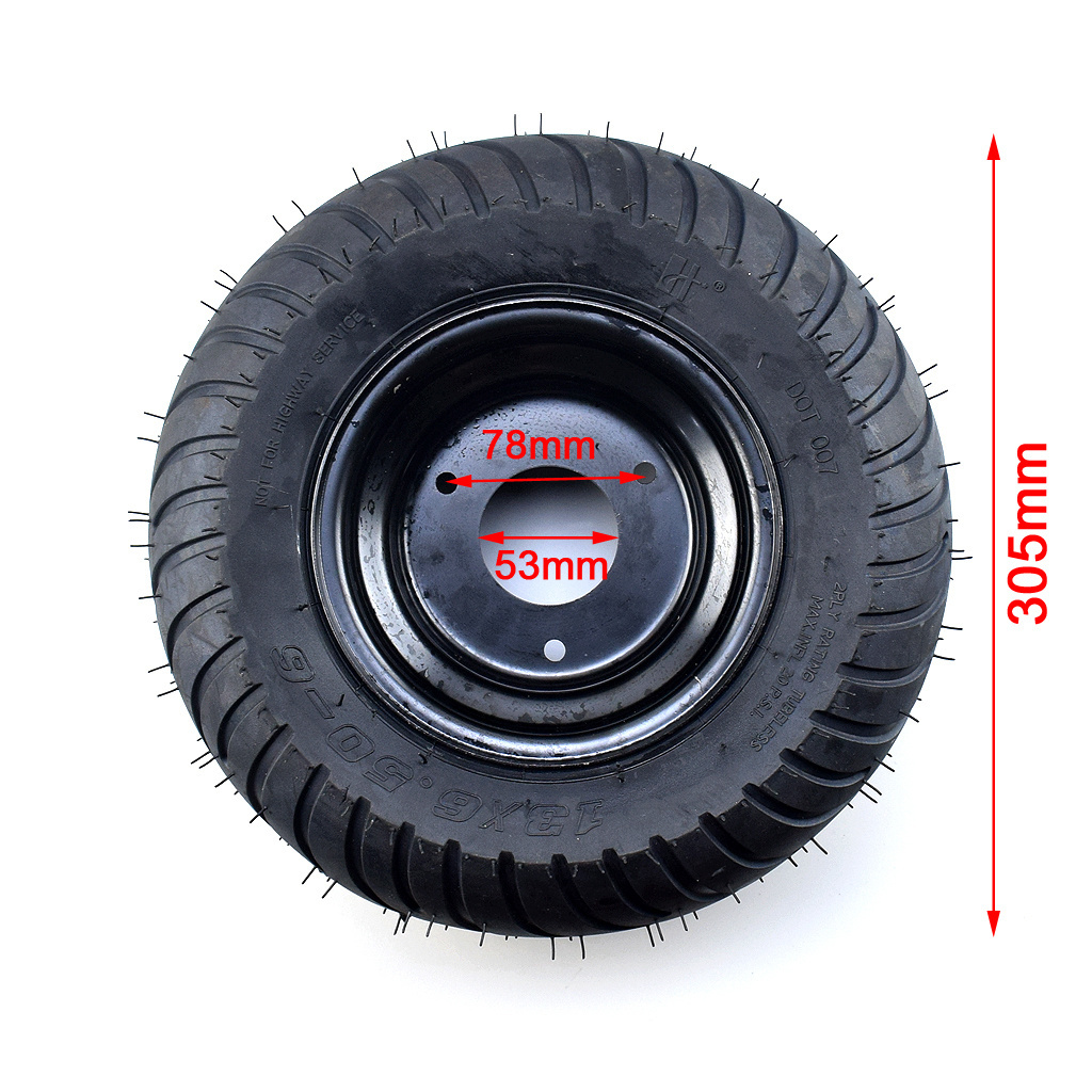 Wheels 13x6.50-6 Tubeless Tire Tyre and wheel rim ATV QUAD Buggy Mower Go-kart Buggy