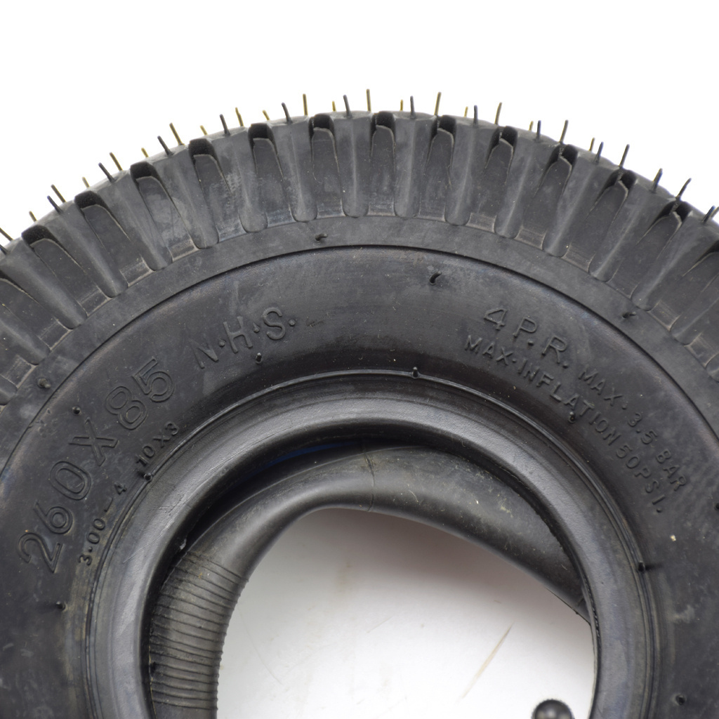 260*85 10*3.00-4 Tire with inner Tube for Wheel barrow or Lawnmower