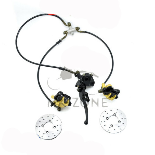 Hydraulic Twin Disc Brake Calipers System brake Rotors for 110-125cc Quad Dirt Bike ATV