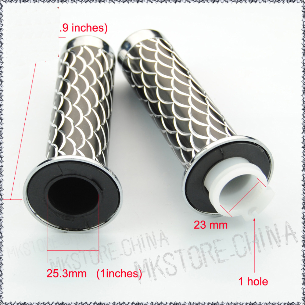 HANDLE GRIPS SET Dirt Bike Mini Motor Silver TWIST THROTTLE for Cag GP Race Pocket Bike Moto Gp Minicar