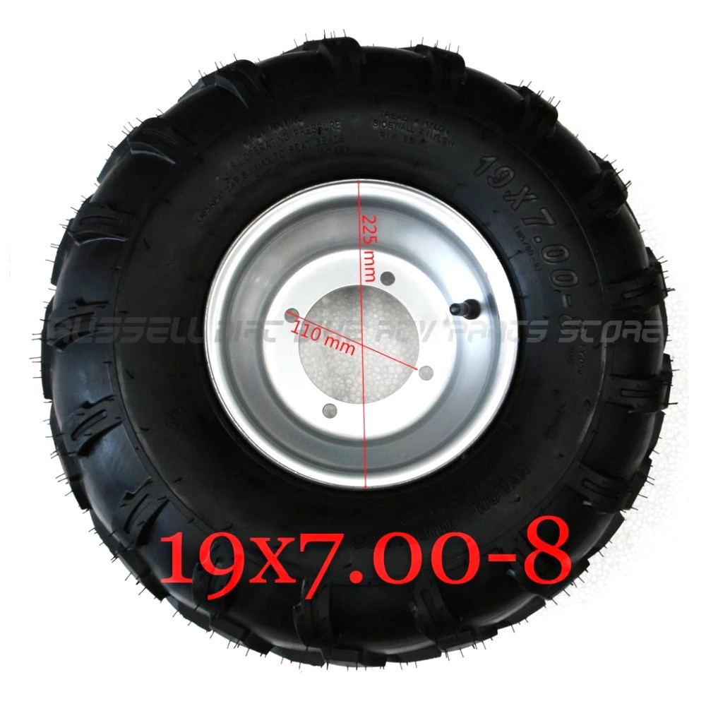 Tires and whee hub Rim 19x7.00-8 ATV Front Wheel Buggy Go Kart