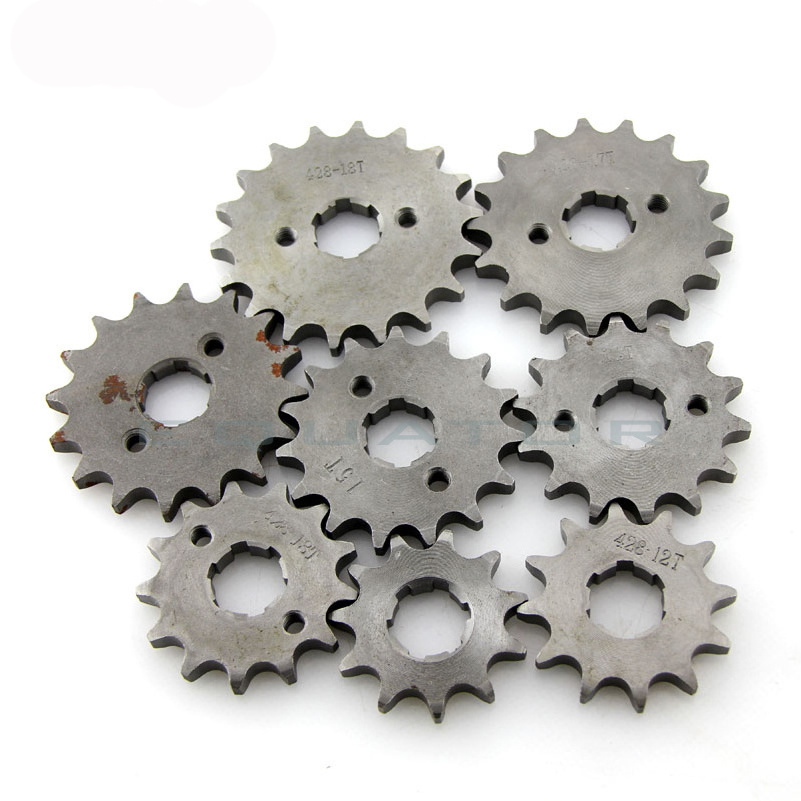 428 10T 11T 12T 13T 14T 15T 16T 17T 18T 19T TOOTH 20MM FRONT ENGINE SPROCKET ATV BIKE 50cc 70cc 90cc 110cc 125cc 150cc new