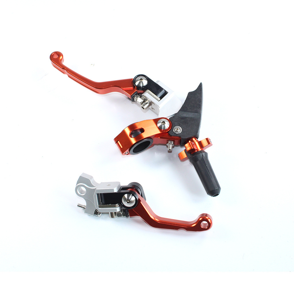 Orange Modified CNC Brake Clutch Lever Hydraulic Master Cylinder folding brake handle grip For  ATV Dirt Pit Bike Parts Off road