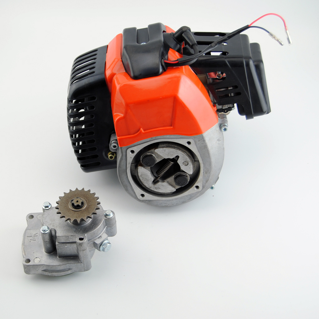 Engine 49cc & gear reduction transmission Box For Pocket MINI BIKE SCOOTER ATV