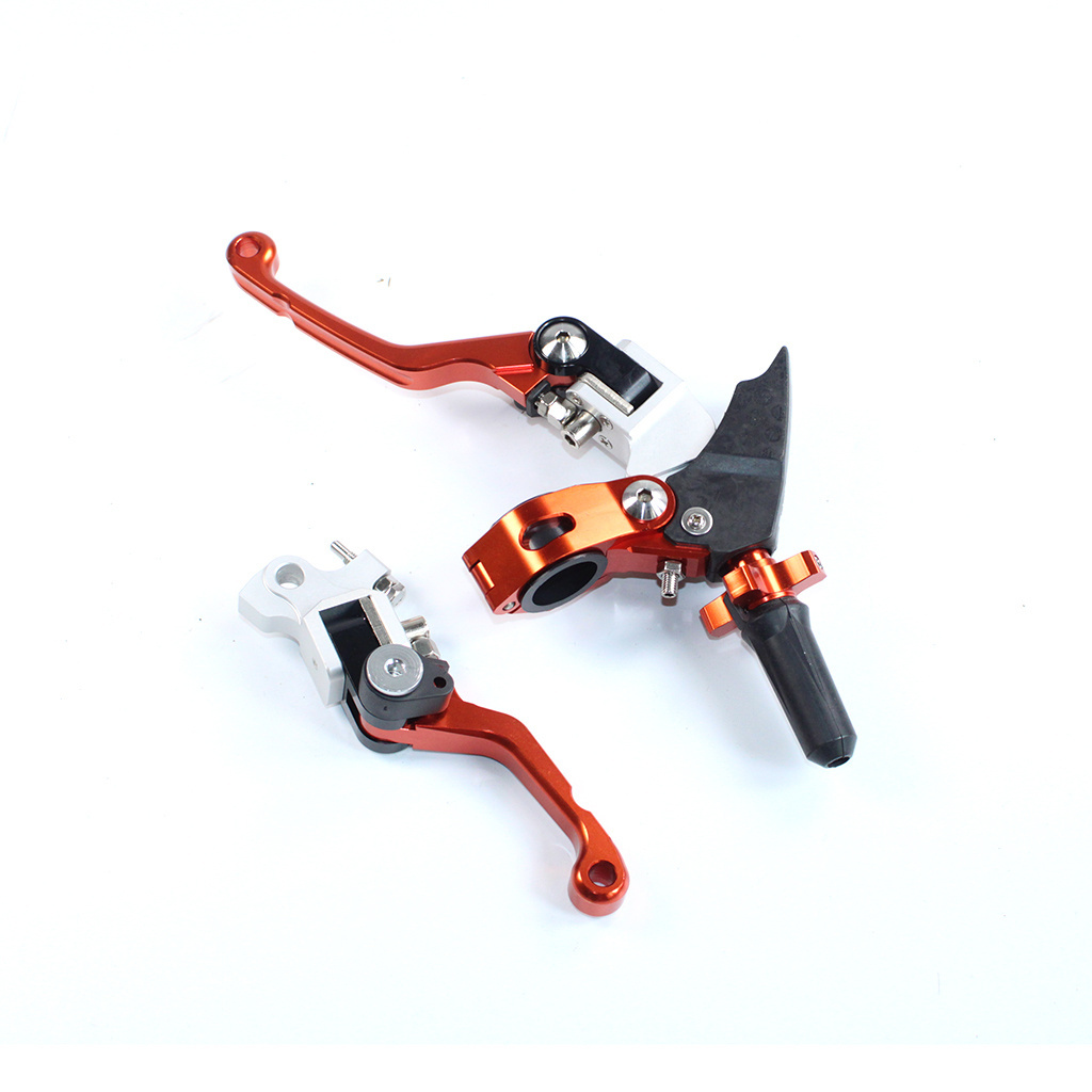 Orange Modified CNC Brake Clutch Lever Hydraulic Master Cylinder folding brake handle grip For  ATV Dirt Pit Bike Parts Off road