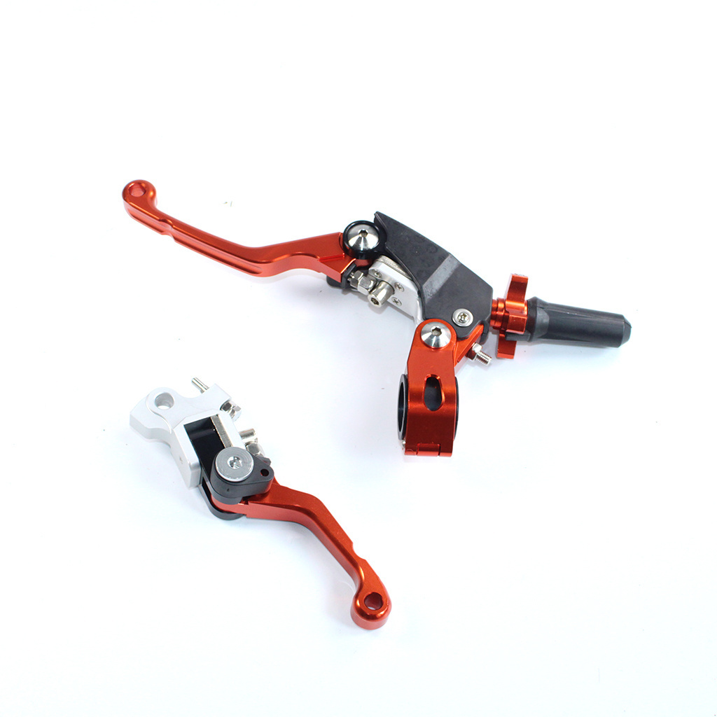 Orange Modified CNC Brake Clutch Lever Hydraulic Master Cylinder folding brake handle grip For  ATV Dirt Pit Bike Parts Off road