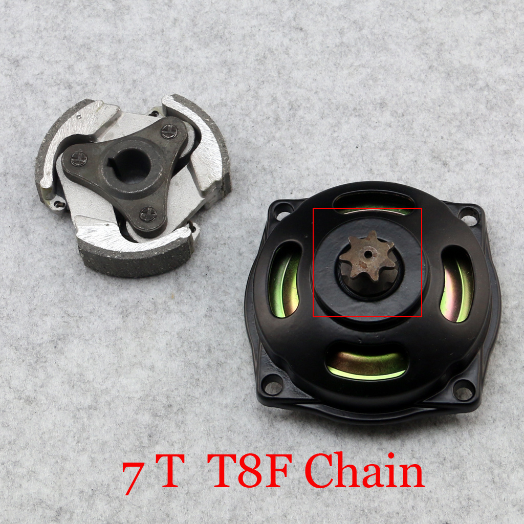 7 tooth T8F Chain Gear Box Drum Clutch Pad kit 47cc 49cc Pocket Rocket Dirt Bike Mini ATV