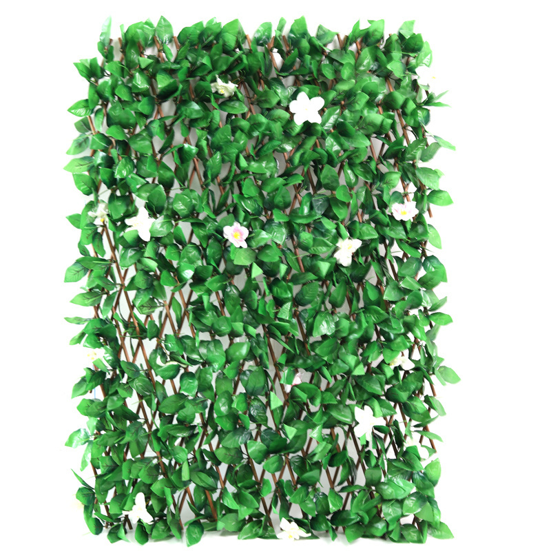 Artificial Boxwood Hedges Fence Faux Ivy Vine Leaf Decoration Outdoor Garden Privacy Wall Decor Made of Wood