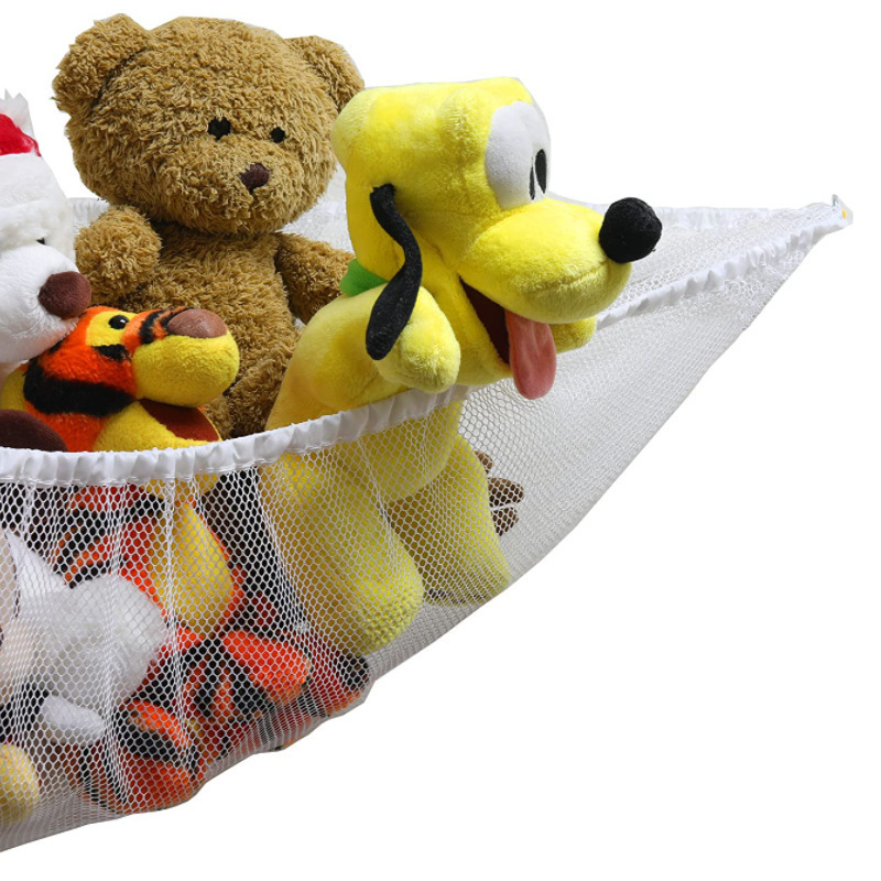 Mesh Bath Toy Organizer Hammock Baby Bathtub Game Holder With Strong Hook Hanging Toiletry Organizer