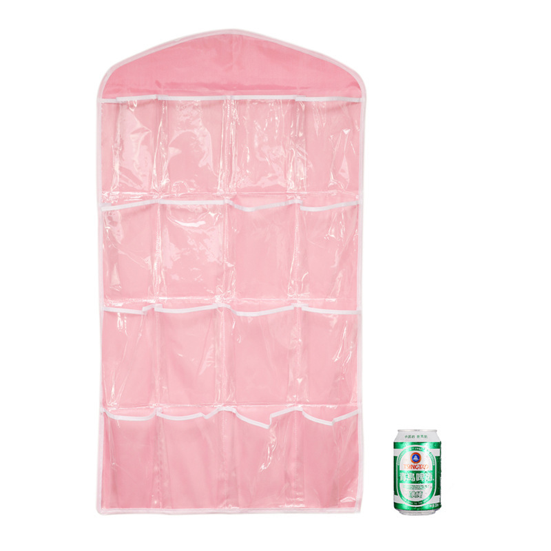 Storage Bag Hanging Bag Wardrobe 16 Compartment Closet Storage Door Underwear Socks Wall Hanging Storage Hanging Bag