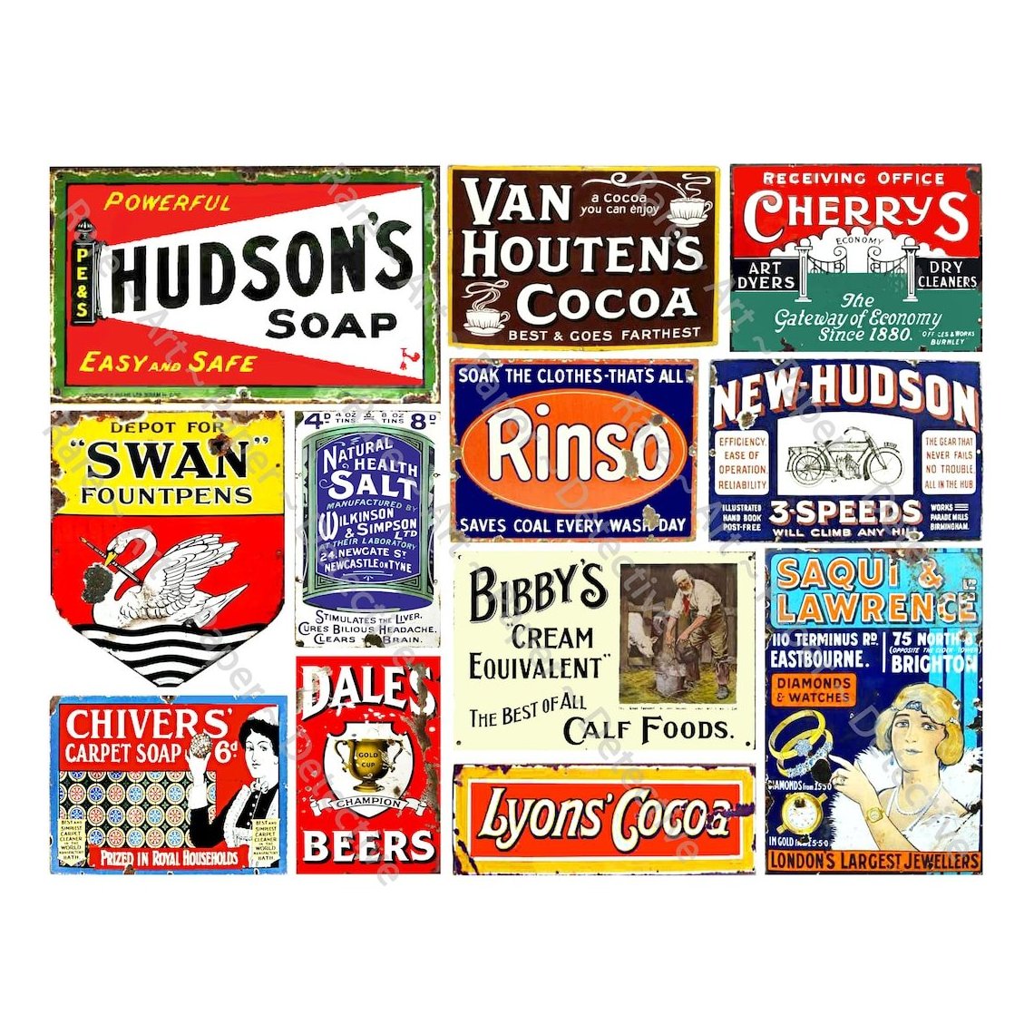 Customized Metal Advertising Sign Wall Decorations Motor Oil Tin Plaque Tyre Service Retro Style Vintage Metal Tin Signs