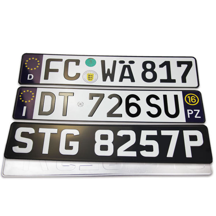 Wholesale Vehicles Accessories Embossing Custom Logo Number Plate UK Decorative Reflective Car Sublimation Blank License Plate