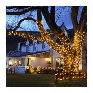 Senark Suitable For Outdoor Courtyard Christmas Tree Garden Party Decoration 1000LED yellow Solar Halloween Lights