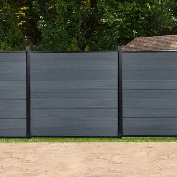 garden wpc fence panels outdoor, wpc composite fencing post boards, wpc wood grain wall fencing