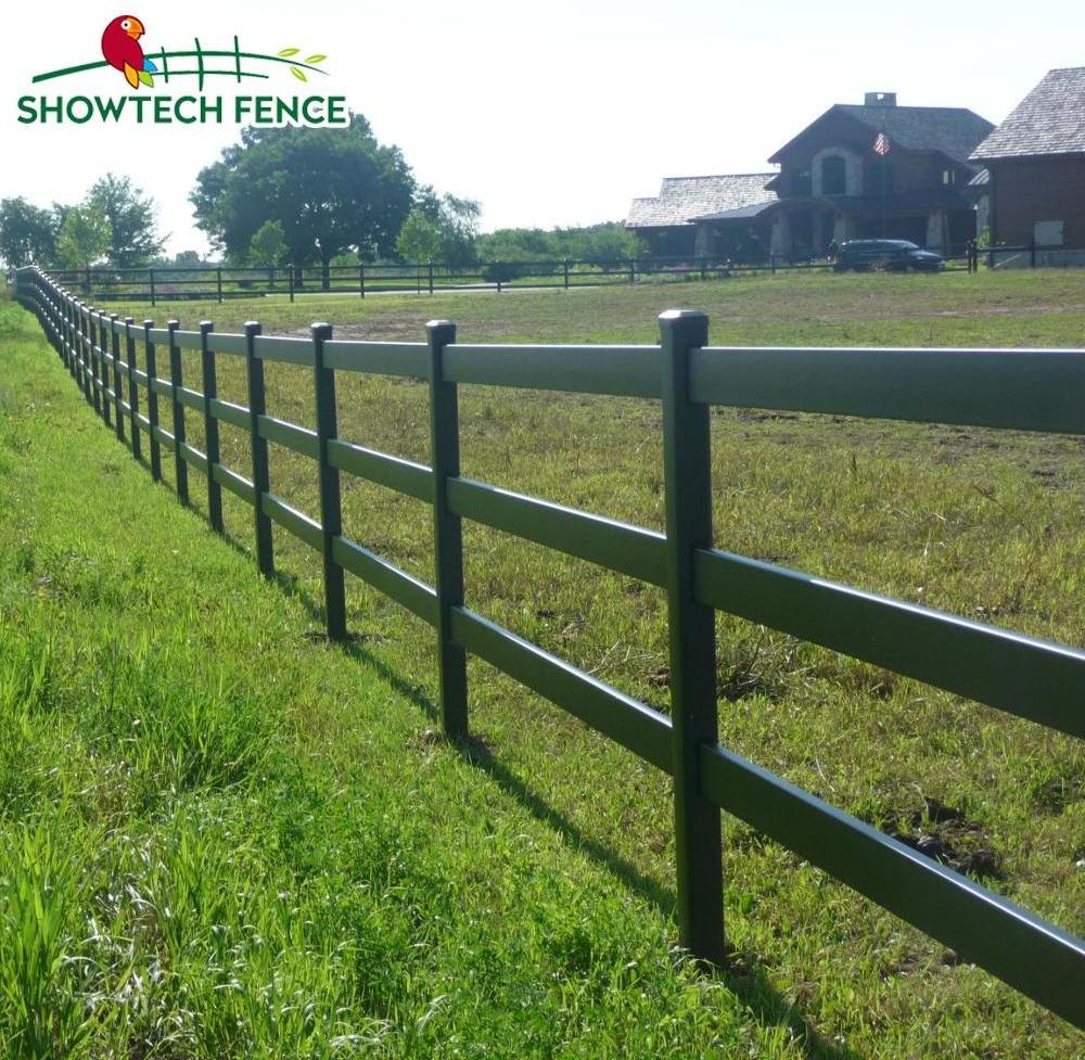 Black Cheap PVC Vinyl Horse Fencing