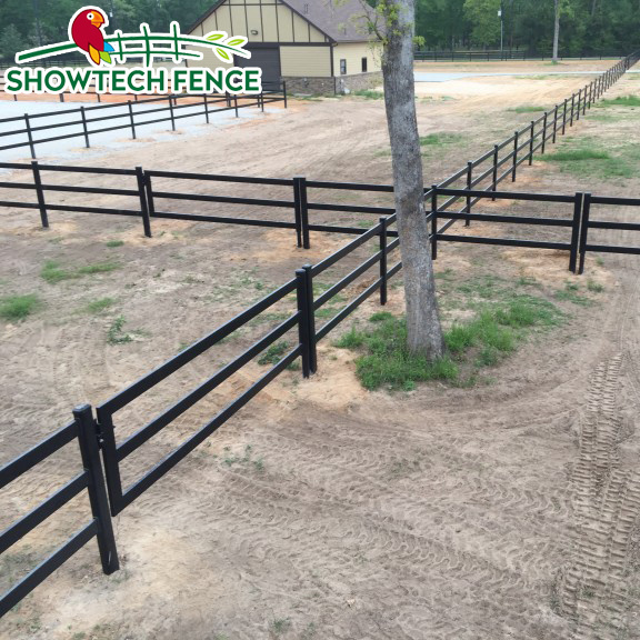 Black Cheap PVC Vinyl Horse Fencing