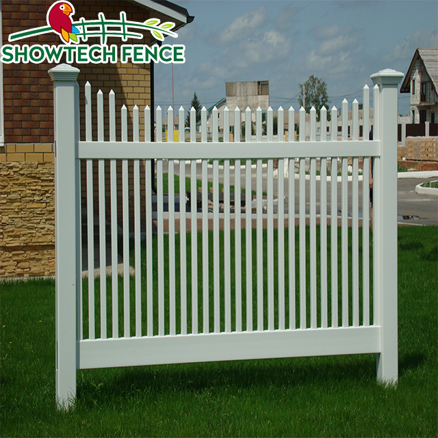 pvc bamboo garden fence /pvc picket fence white plastic/ white vinyl picket fencing 4 feet