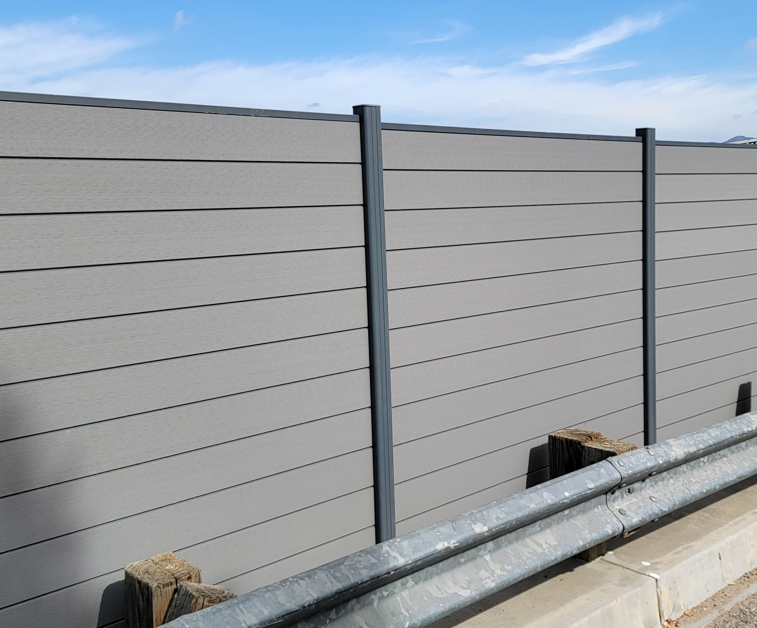 garden wpc fence panels outdoor, wpc composite fencing post boards, wpc wood grain wall fencing