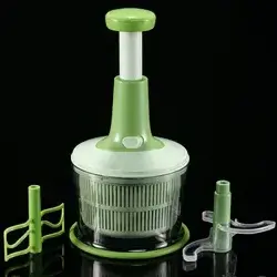 Smile mom Hand Onion Press Swift Chopper Salad Spinner and Slicer