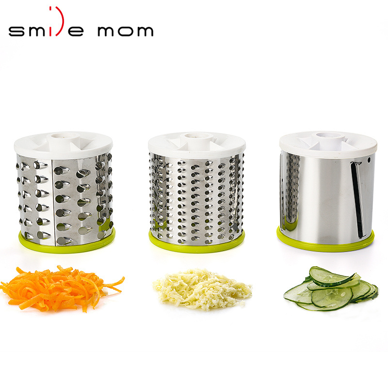 Manual Cheese Grater Vegetable Slicer with Handle Speed Round Mandoline Potato Shredder Nut Grinder Suitable for Carrot Garlic