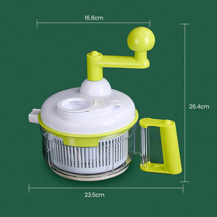 3 In 1 smile mom High Quality Hand Shake Manual Multifunctional Food Processor with 3 Gears