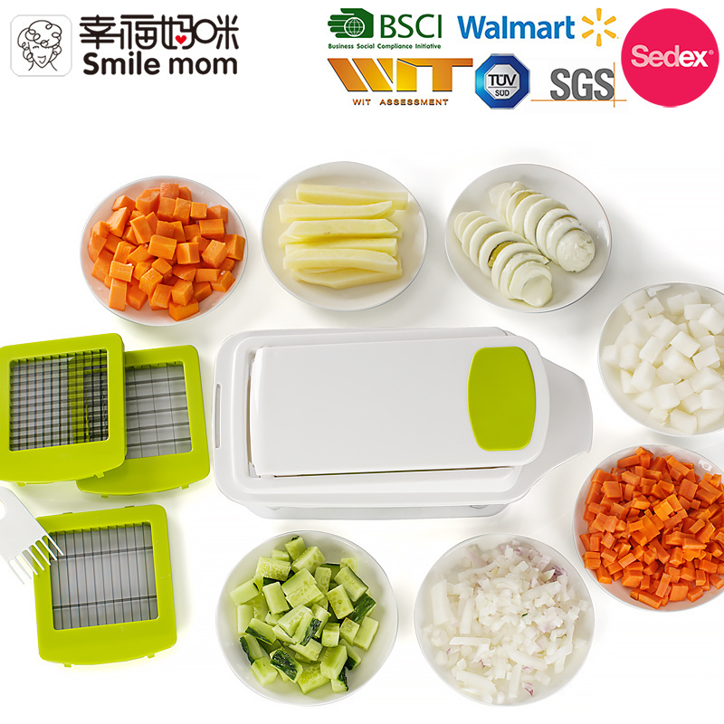 Mass stock cheap adjustable manual vegetable mandolin slicer with container japanese