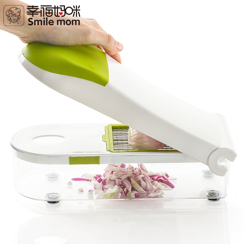 Smile mom 7 in 1 Multi Kitchen Set Manual Grater Magic Kitchen Accessories Julienne Vegetable Slicer Dicer Chopper