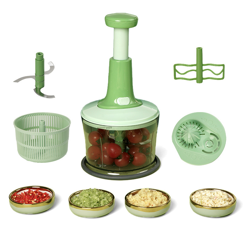 Kitchen Meat Onion Cutter Eco-friendly  Food Cutting Processor Manual Push Hand Press Vegetable Dicer Chopper