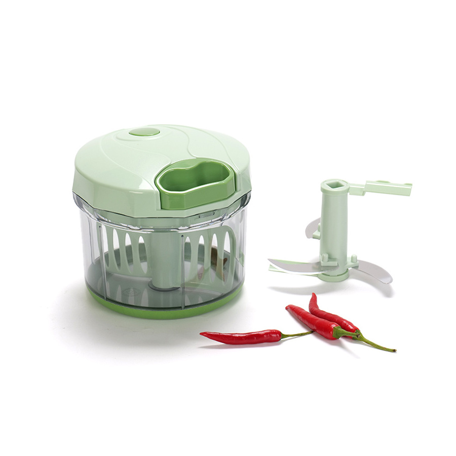 Kitchen Accessories Manual Vegetable Fruit & Meat Shredder Mini Blender with Plastic Garlic Cutter Hand Pull Salad Tools