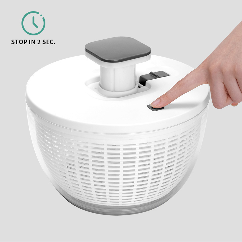 Multifunctional Manual  Kitchen Appliance Tools Plastic Lettuce Vegetable Washers Dryer Spinning Colander Bowl Salad Spinner