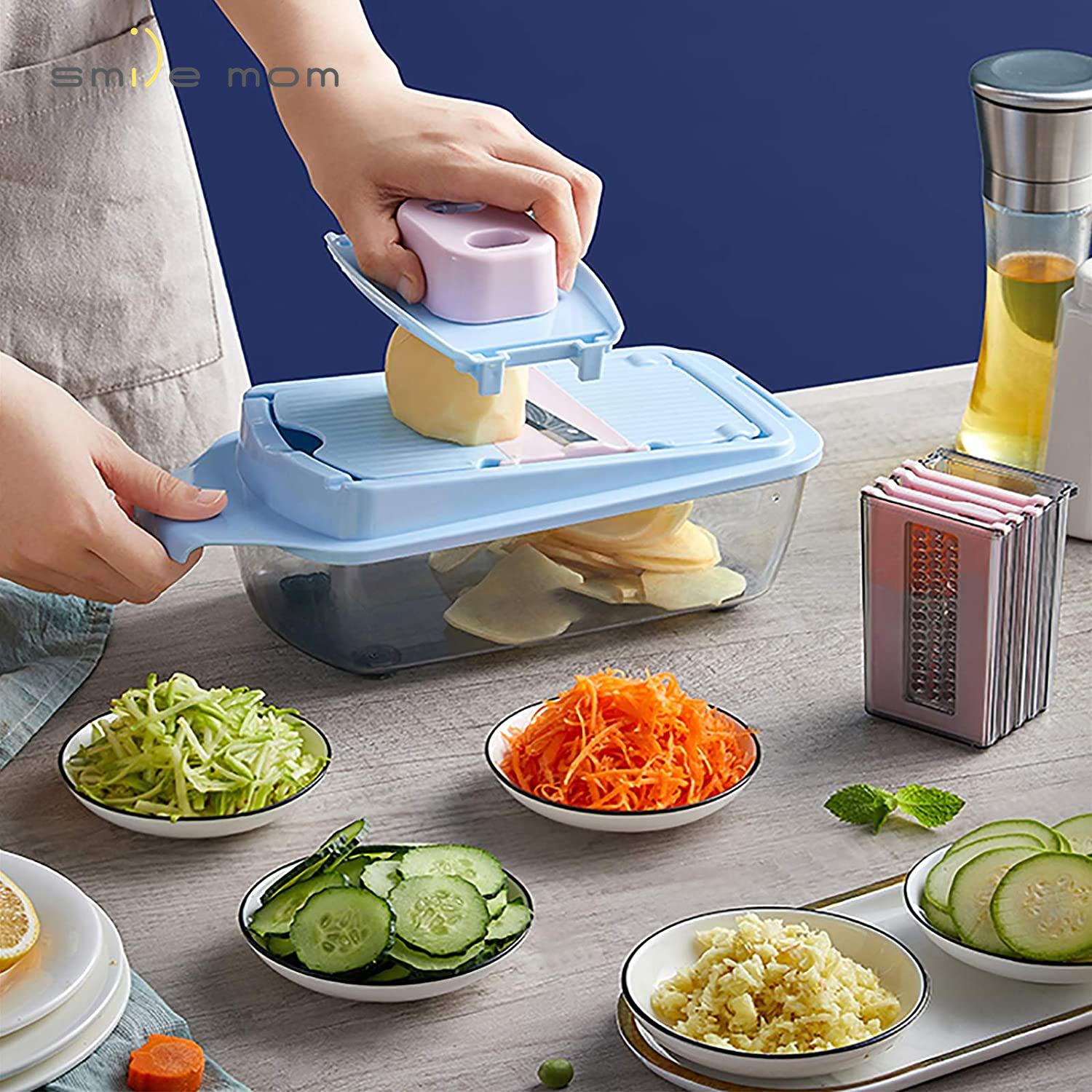 Kitchen Accessories All in 1 Food Dicer Onion Chopper Mandoline Pickle Slicer Multifunctional Vegetable Cutter