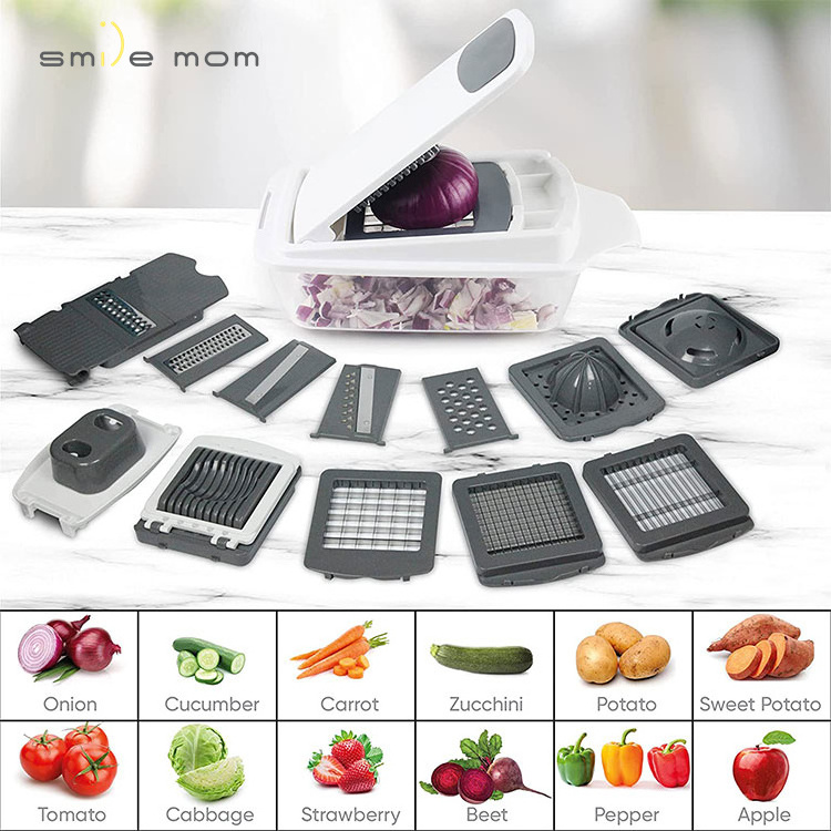 Smile mom multifunction kitchen vegetable and fruit chopper cutter potato grater mandoline slicer