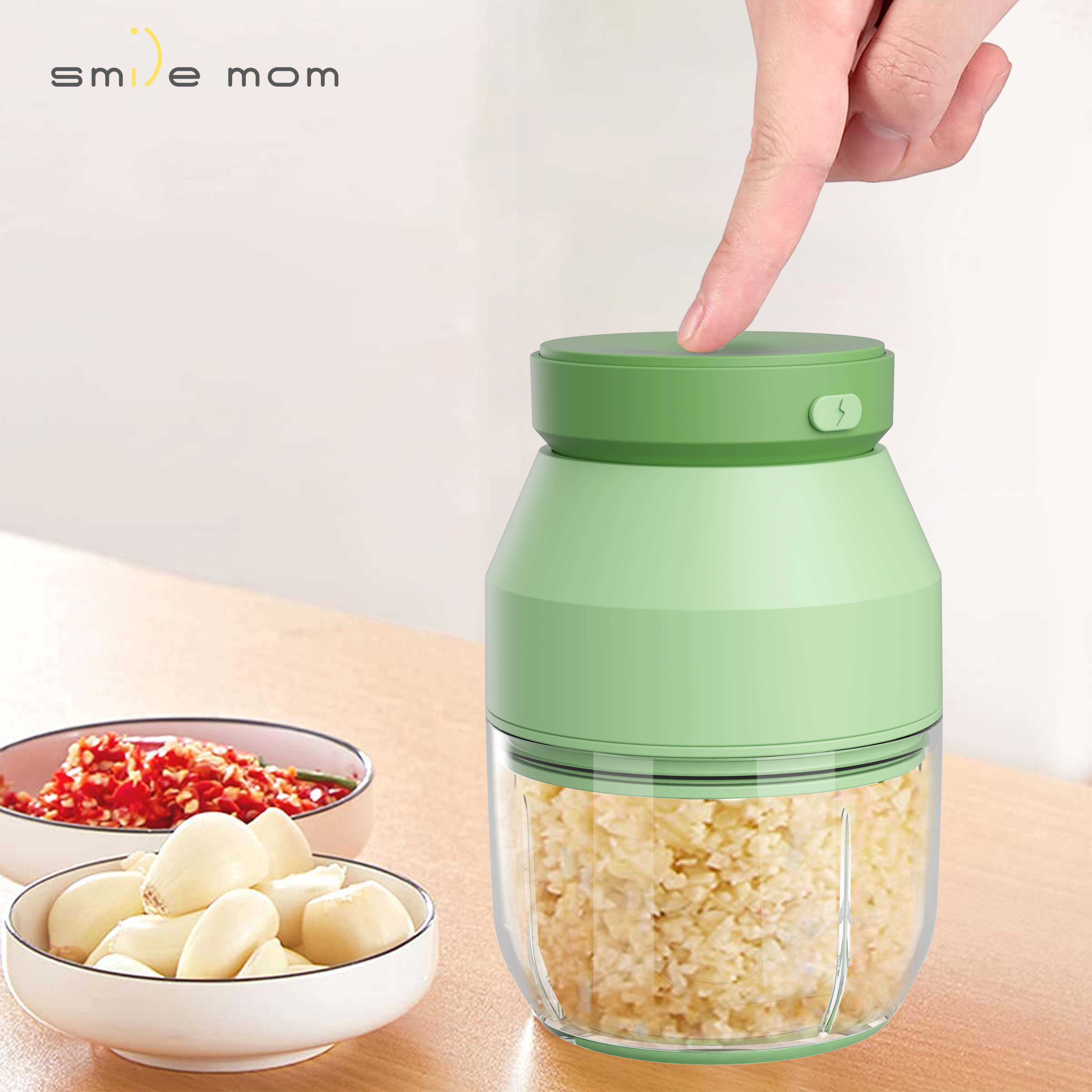 Kitchen Smart Gadget Mini Garlic Masher Wireless Electric Food Vegetable Onion Chopper For Home Use