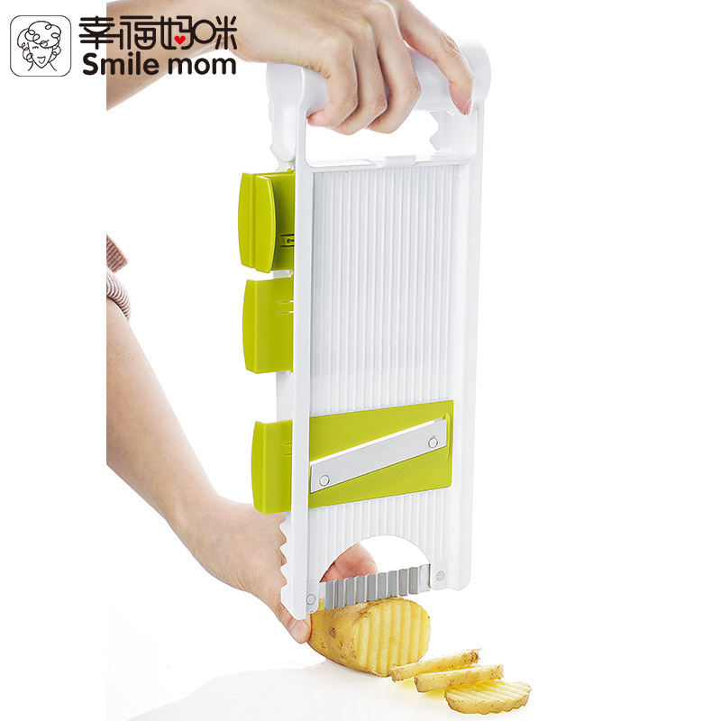 6 in 1 Kitchen Food Processor Hand Vegetable Shredder - Crinkle Vegetable Cutter - Slicer Vegetable - Manual Potato Grater