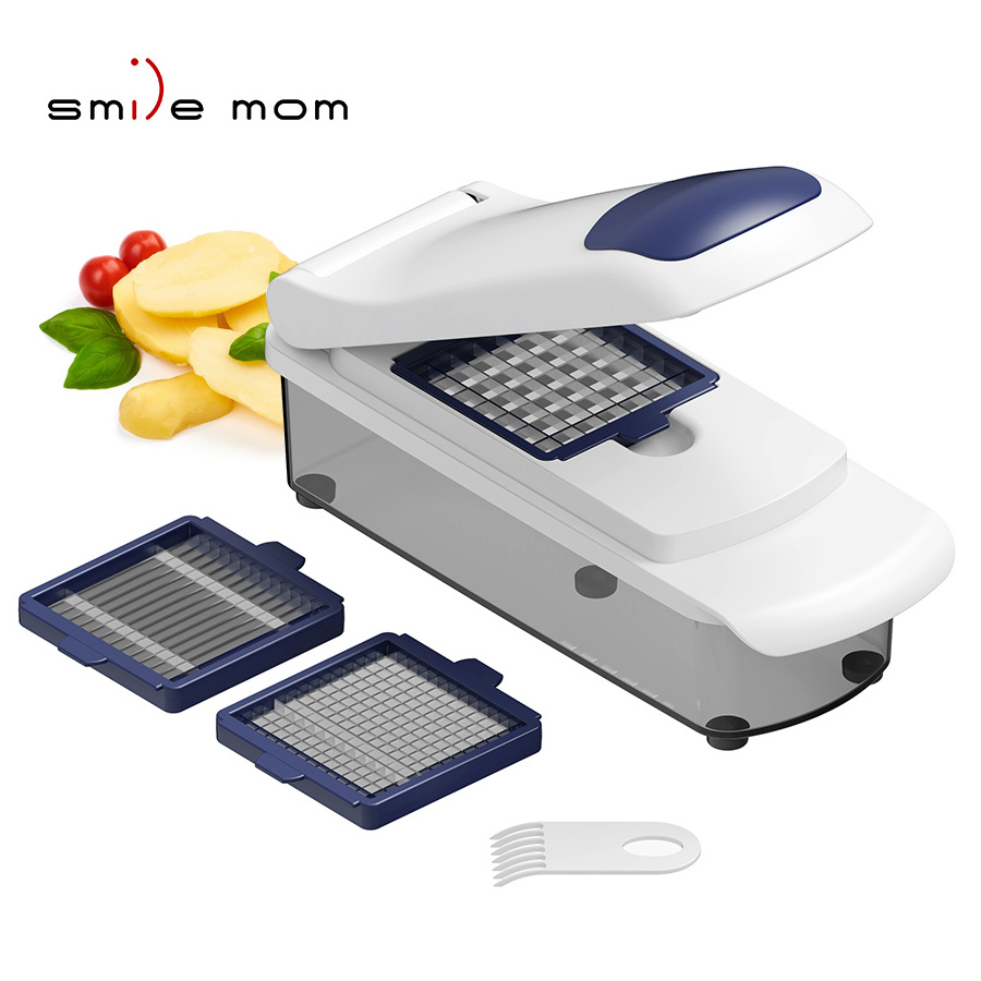 All-In-One Durable Kitchen Accessories Vegetable Cutter Manual Hand Fruits and Vegetable Chopper with Plastic Blade