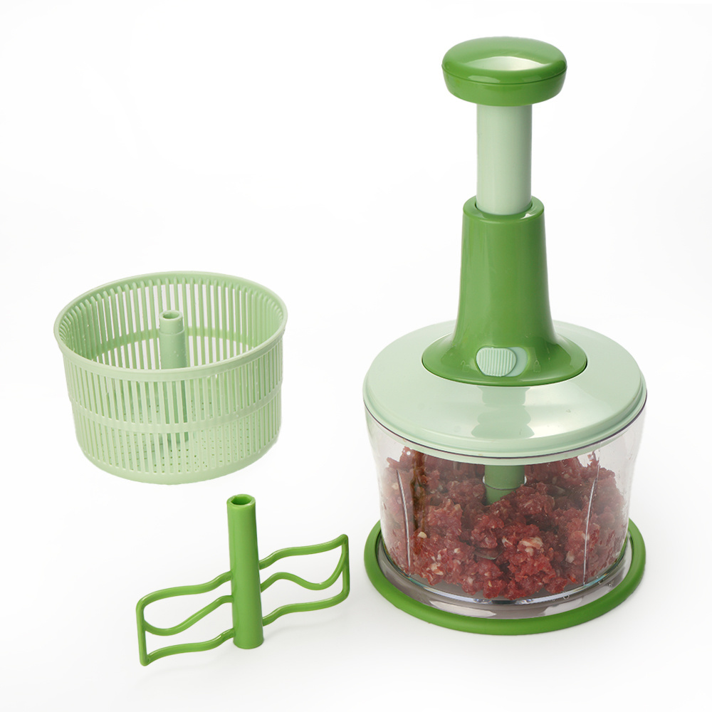 Smile Mom Multifunctional Plastic Veggie Fruit Chopper Quick Easy Salad Spinner Lettuce Bowl Colander Vegetable Tool