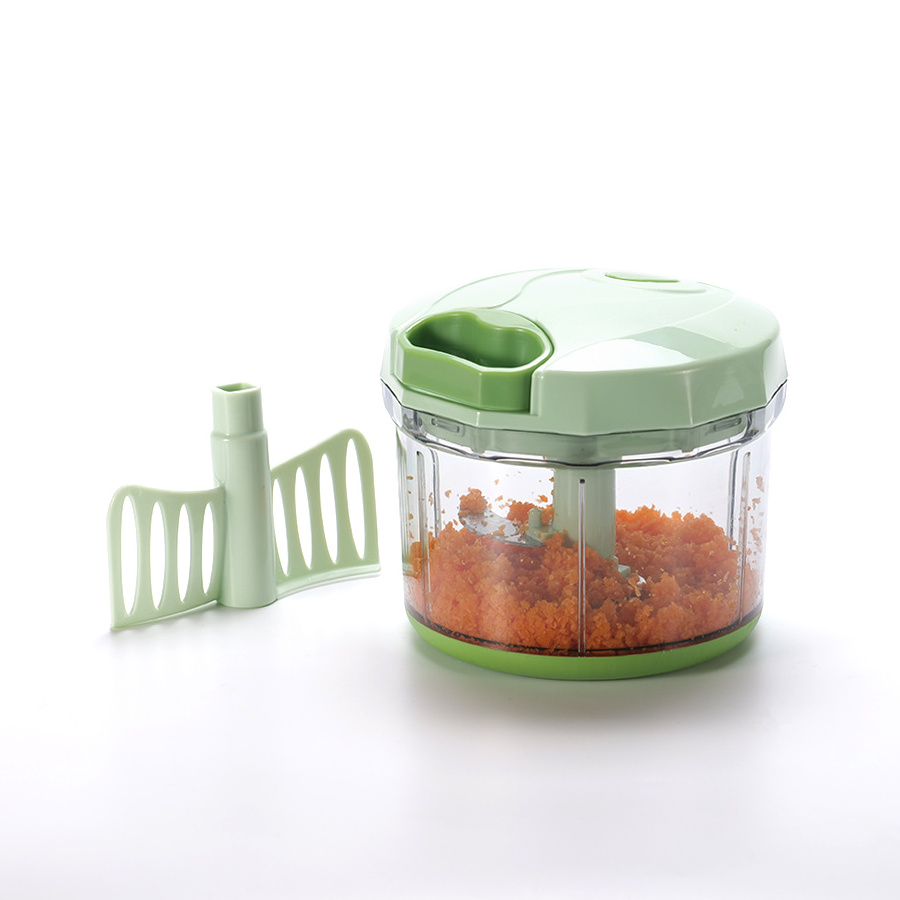 Kitchen Accessories Manual Vegetable Fruit & Meat Shredder Mini Blender with Plastic Garlic Cutter Hand Pull Salad Tools