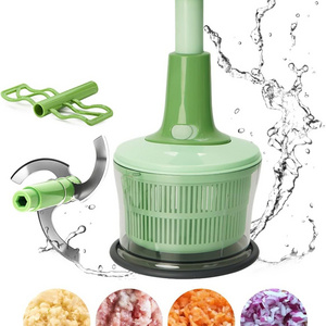 Smile mom Hand Onion Press Swift Chopper Salad Spinner and Slicer