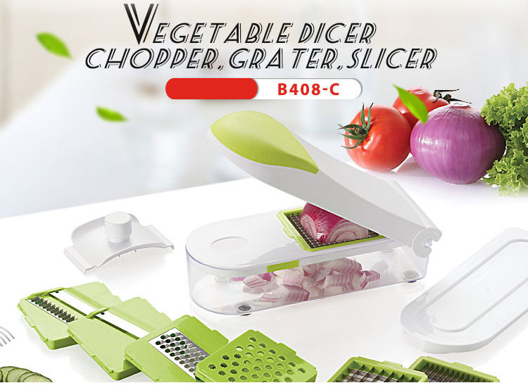 Smile mom 7 in 1 Multi Kitchen Set Manual Grater Magic Kitchen Accessories Julienne Vegetable Slicer Dicer Chopper