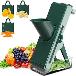 Kitchen Accessories Hand Manual Foldable Vegetable Cutter Food Slicer With Multi Blades