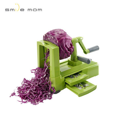 Kitchen Manual Food 5 Blade Vegetable Chopper - Spiralizer Vegetable Potato Spiral Slicer Cutter