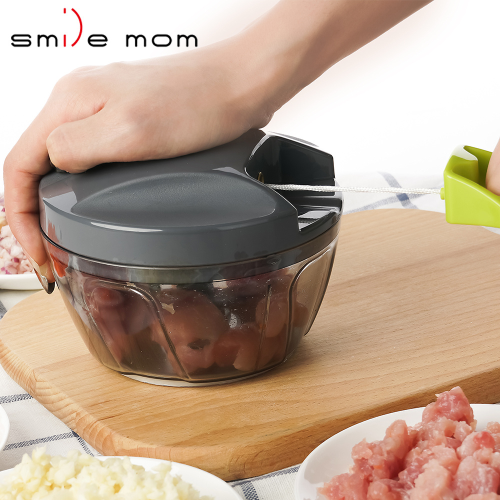 Smile mom Vegetable Speedy Chopper Manual Hand Pull Chopper