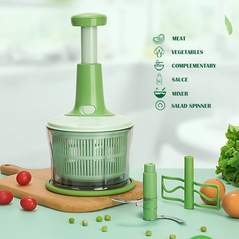 Handheld Express Manual Slicer Dicer Quick Hand Pull  Food Processor Onion  Chopper Vegetable Cutter Garlic Grinder Masher