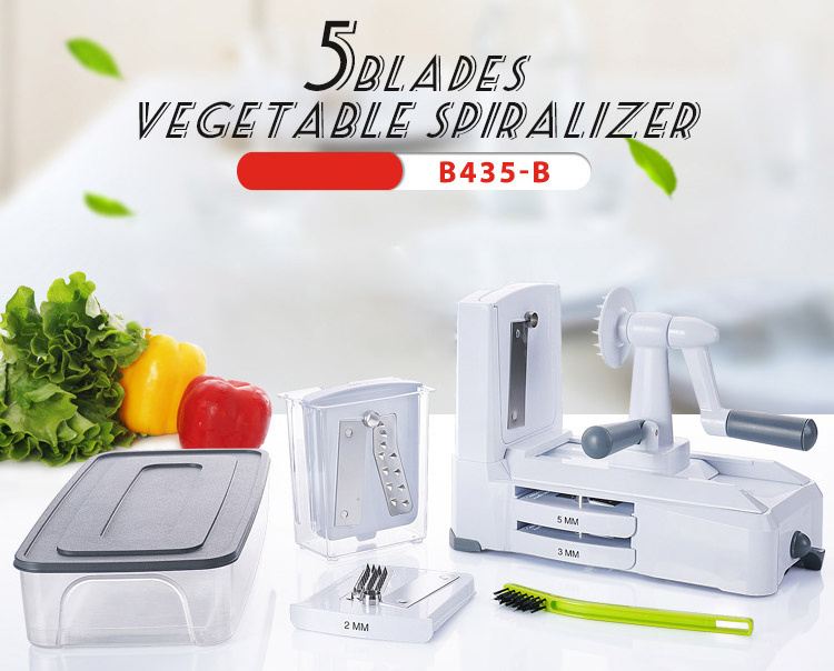 Hot Sale Kitchen multi manual vegetable spiral slicer spiralizer Vegetable Sheet Cutter