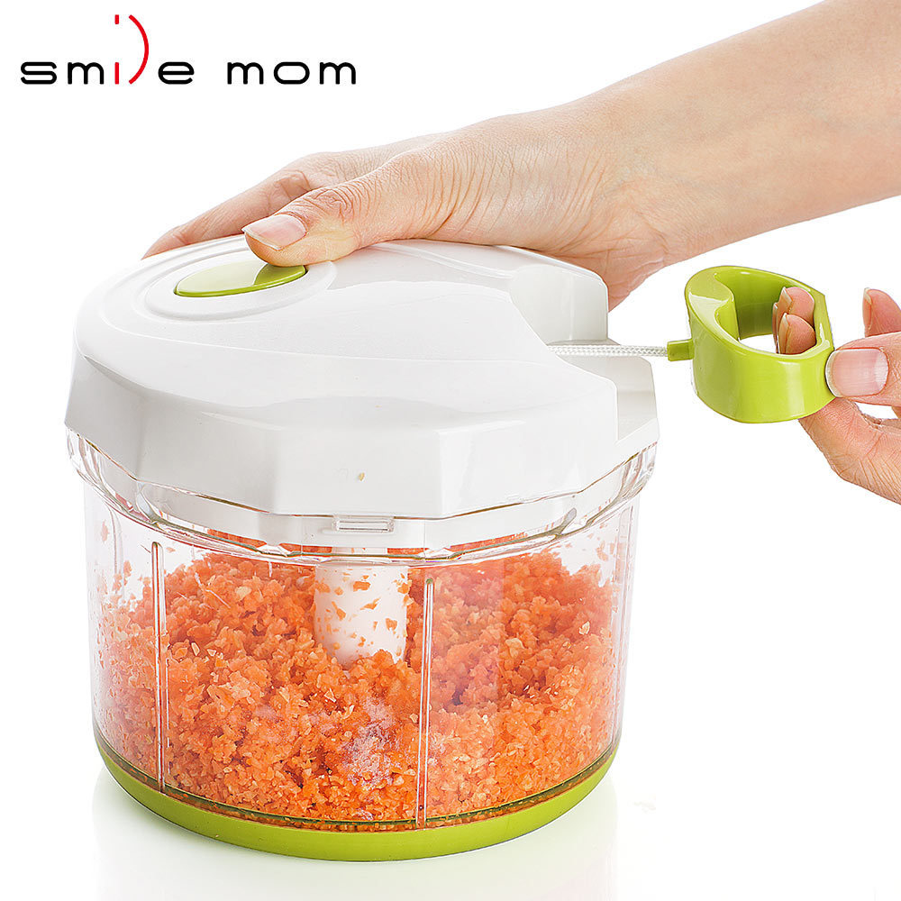 Multi-function Hand Crank Manual Pull Cord Vegetable Meat Garlic Cutter Shredder Speedy Food Chopper